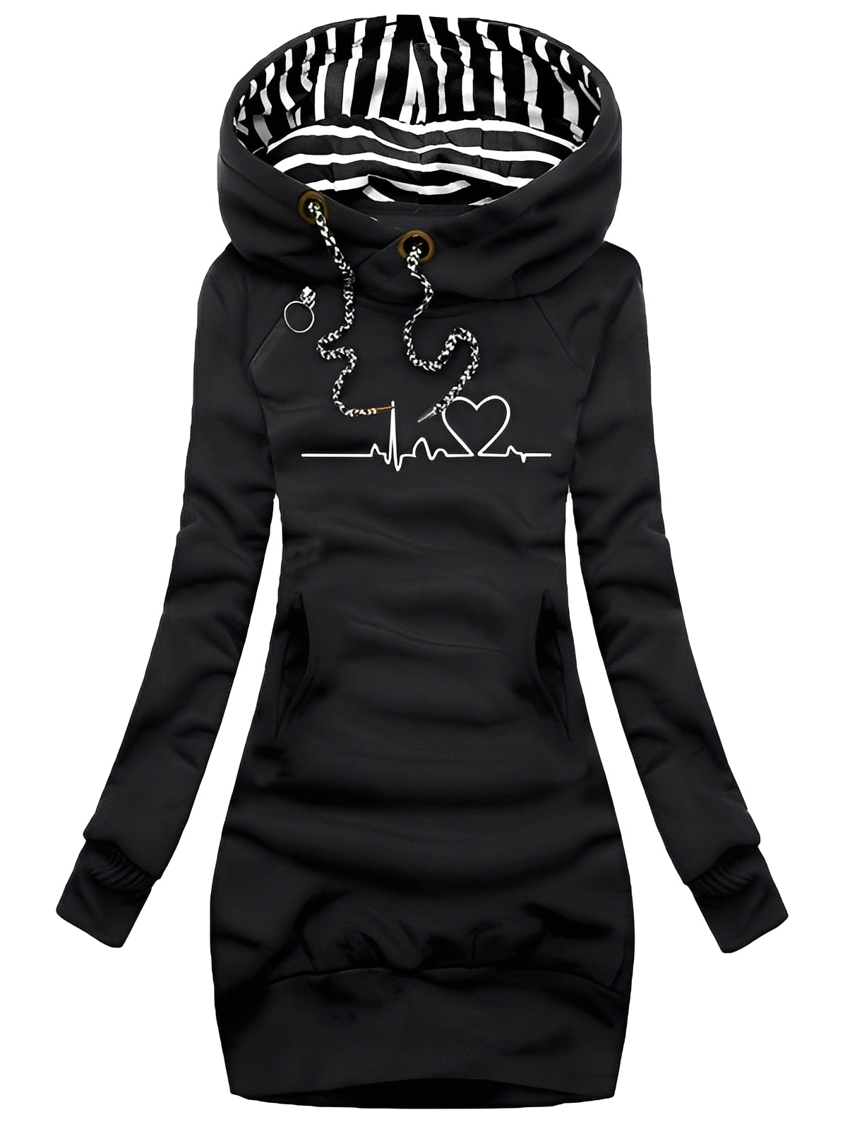 Roxanne - Vestido de punto casual con capucha para mujeres