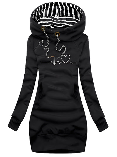 Roxanne - Vestido de punto casual con capucha para mujeres