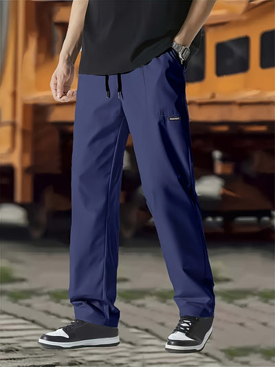 Esmund - Pantalones de chándal casuales con cordones para hombres