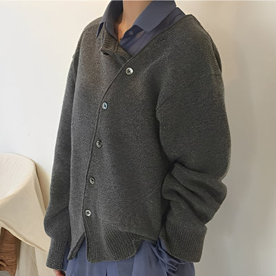 Arianna - Chaqueta de Cachemir Suelta con Botones para Mujeres