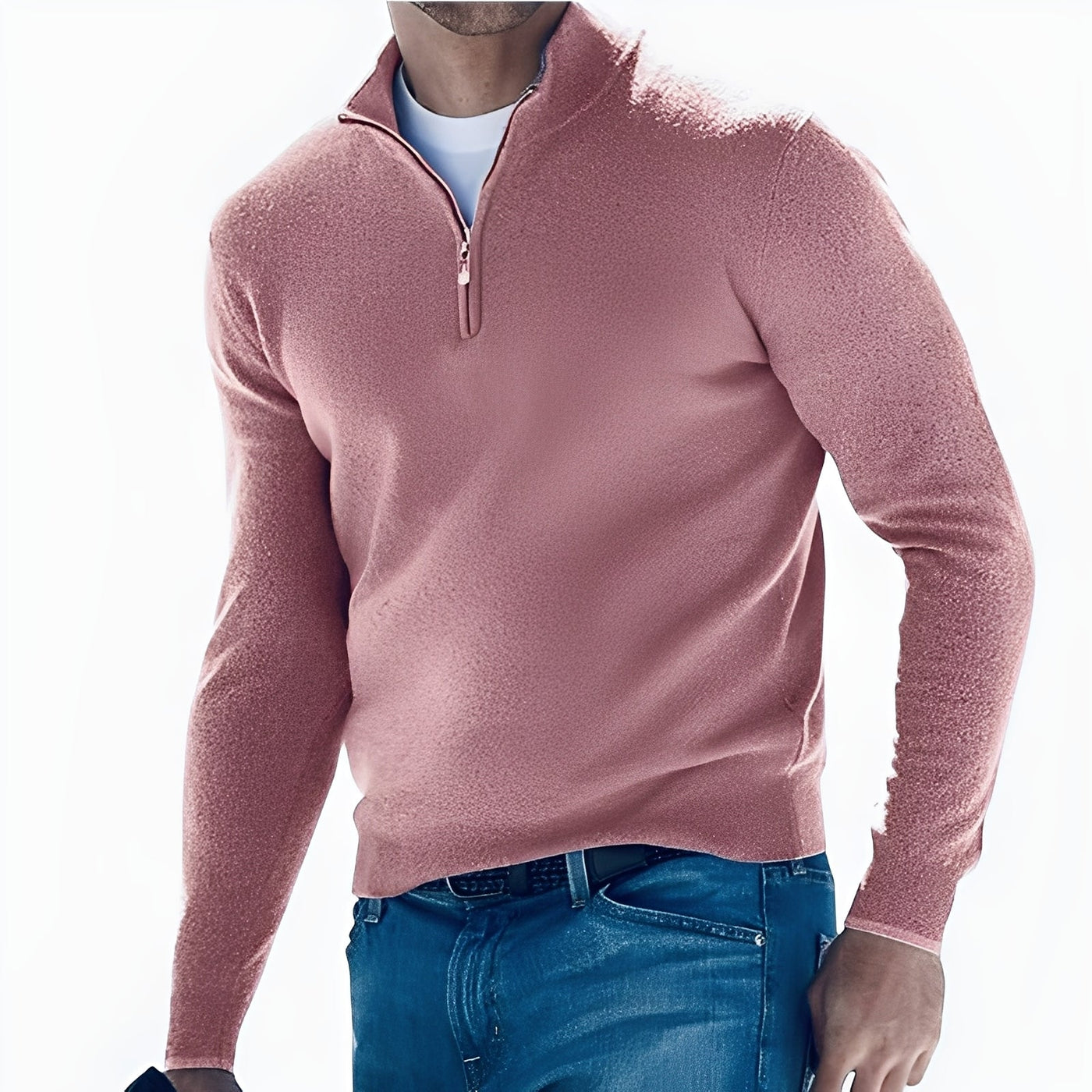 Fredric - Suéter Casual con Cierre para Hombres
