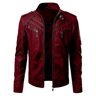 Lucas - Lujosa Chaqueta de Cuero en Estilo Moderno