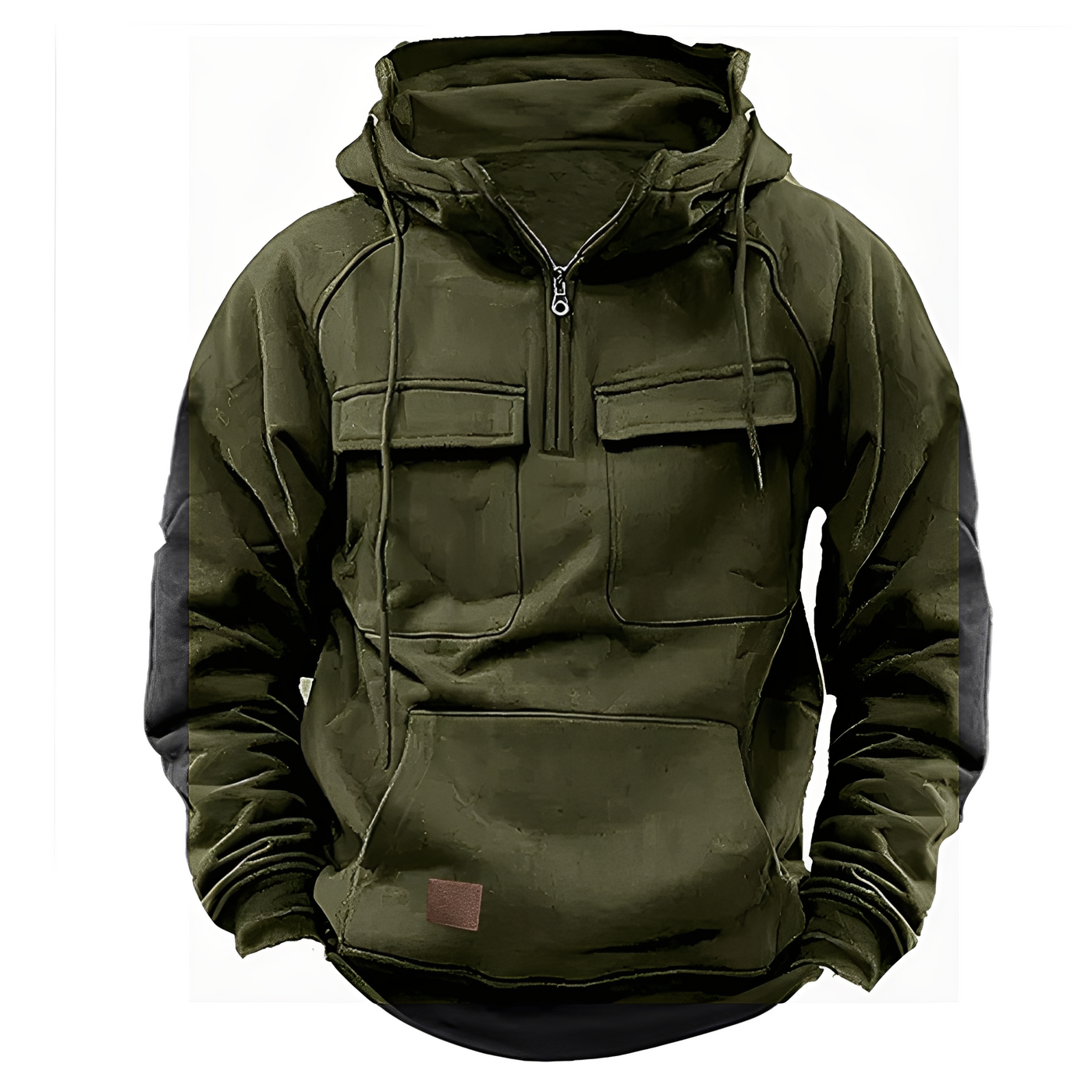 Malcom - Clásico Hoodie con varios bolsillos para hombres