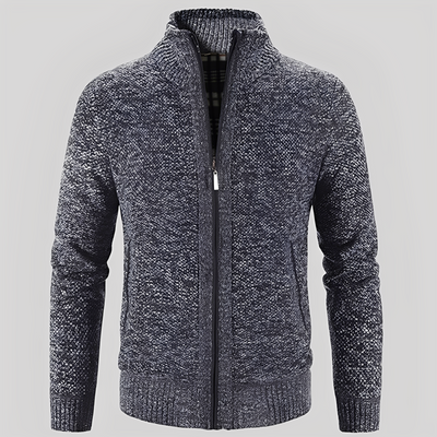 Kelvin - Sencilla Chaqueta de Punto con Cremallera para Hombres
