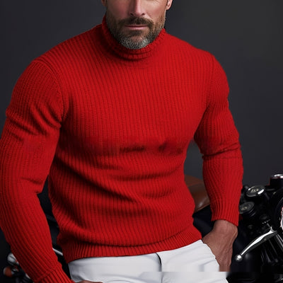 Randolf - Elegante, sencillo jersey de cuello alto para hombres
