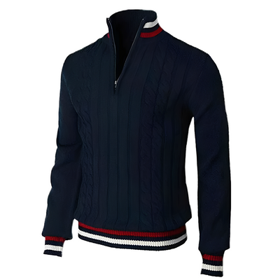 Zavier - Moderno suéter con cuello alto para hombres