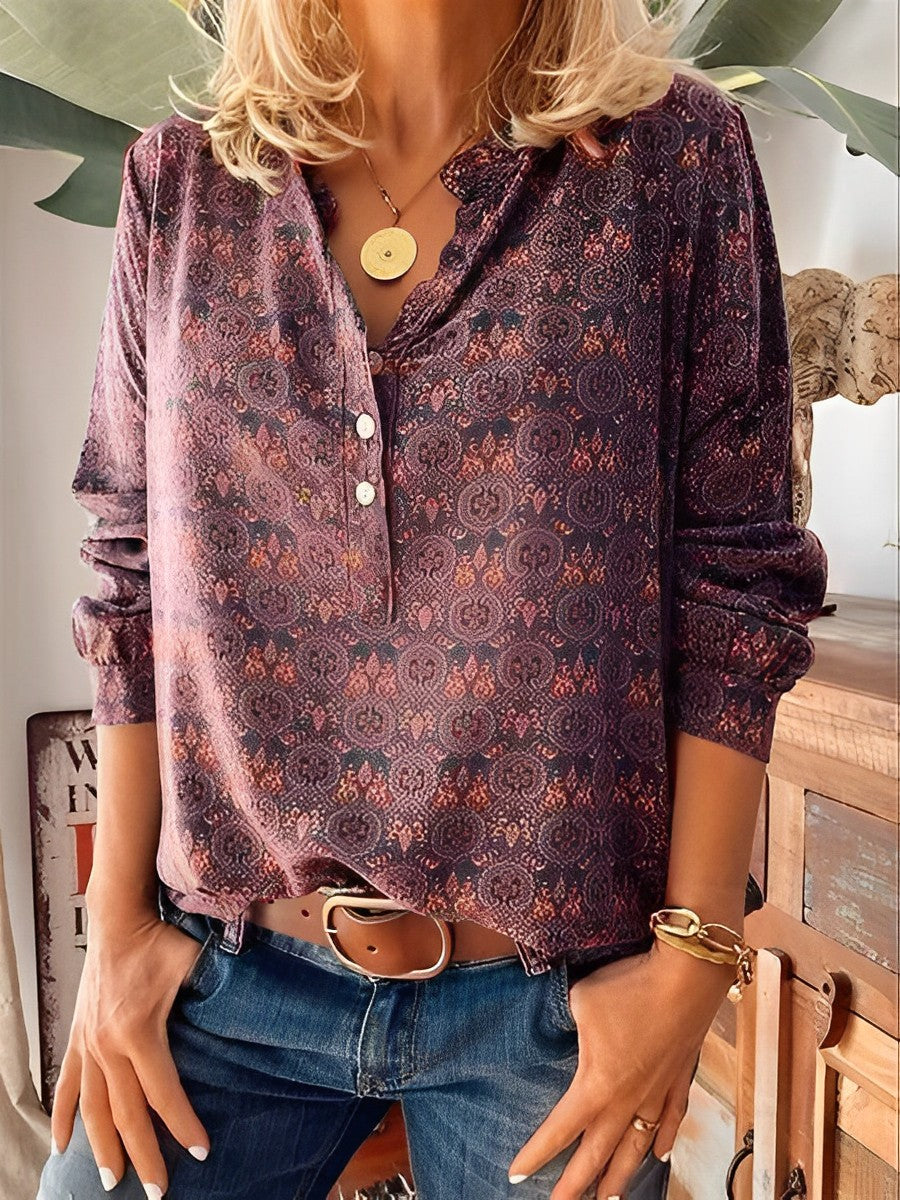 Bellamy - Clásica blusa estampada para mujer