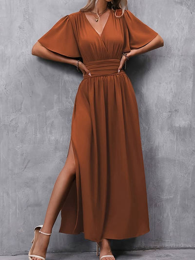 Juliette – Vestido con Cuello Volante y Cintura Plisada para Mujer
