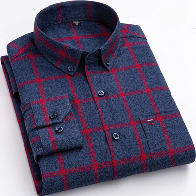 Louis – Camisa de algodón con cuadros