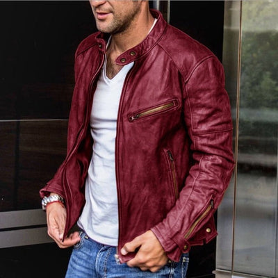 Steve - Elegante y impermeable chaqueta de cuero para hombres