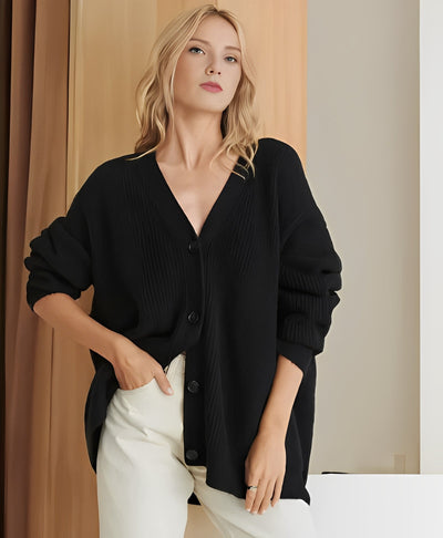 Sofia - Cárdigan de punto oversize casual de cachemira para mujeres