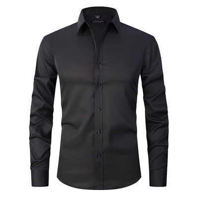 Elton - Camisa formal ajustada y elástica para hombres