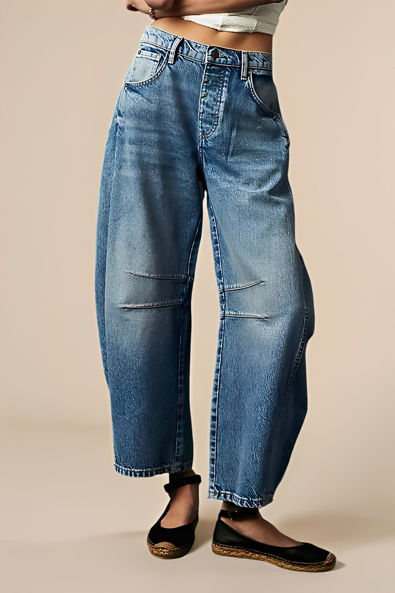 Jocelyn - Jeans casuales y anchos para mujeres