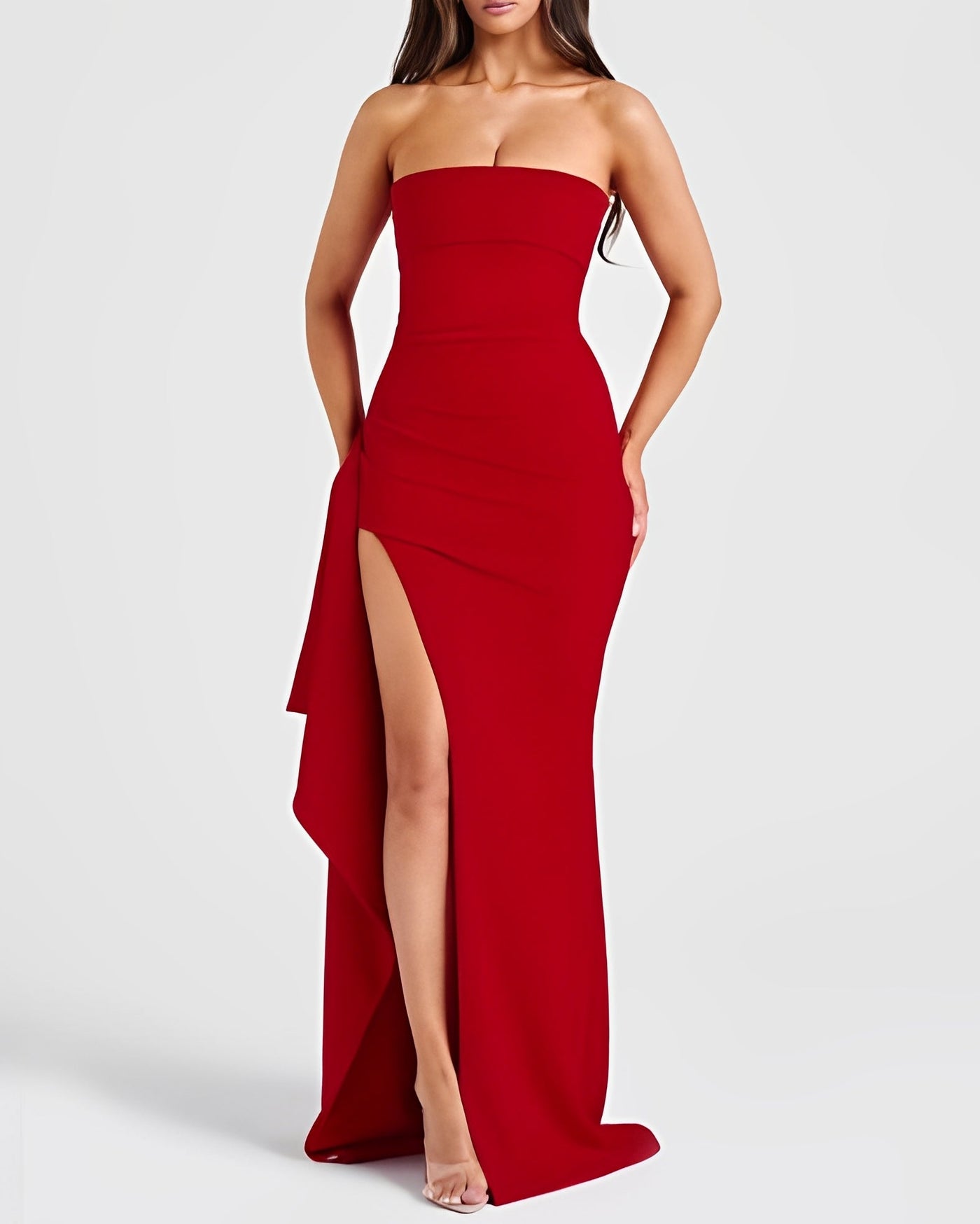 Aubree - Elegante vestido sin espalda con abertura para mujeres