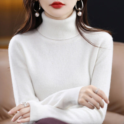 Veronica - Jersey de cuello alto con cuello vuelto para mujer