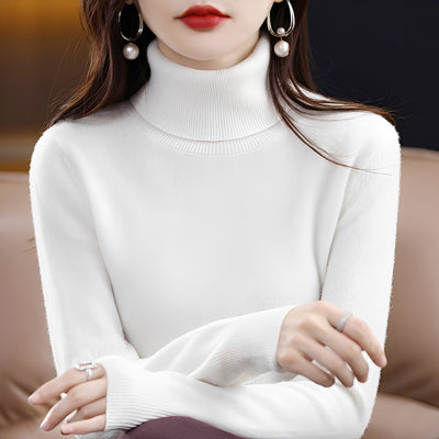 Jocelin - Suéter de Cuello Alto Ajustado para Mujeres