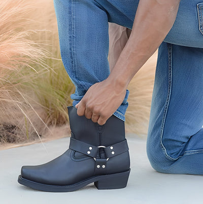 Elsdon - Botas de cuero cortas clásicas para hombres