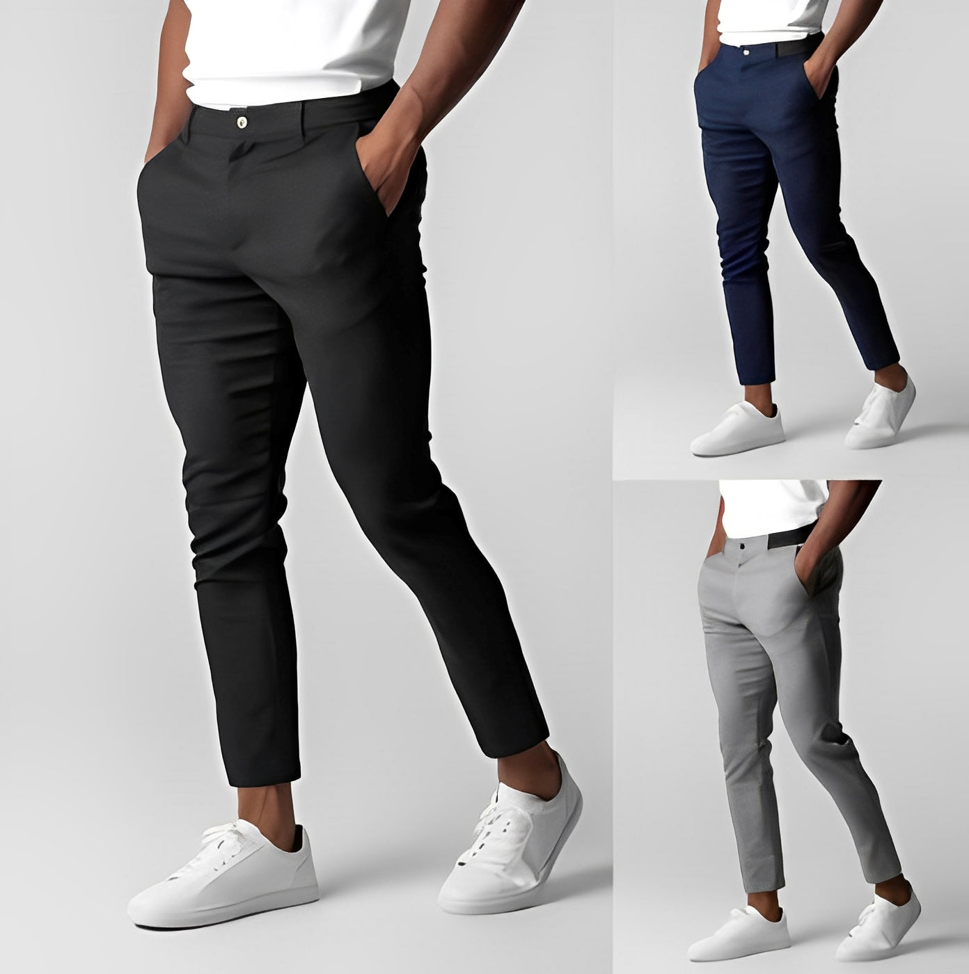 Justine - Pantalón Chino Ajustado Casual para Hombres