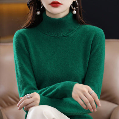 Veronica - Jersey de cuello alto con cuello vuelto para mujer