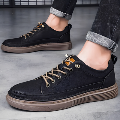 Damion - Clásicos Zapatillas de Cuero para Hombres