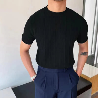 Sokka - Camiseta casual acanalada para hombres
