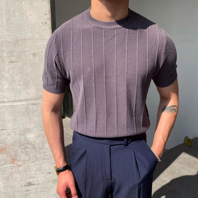Sokka - Camiseta casual acanalada para hombres