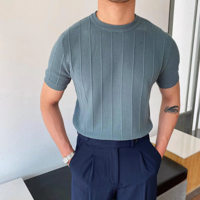 Sokka - Camiseta casual acanalada para hombres