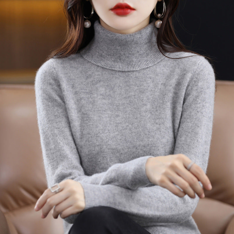 Veronica - Jersey de cuello alto con cuello vuelto para mujer