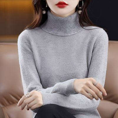 Jocelin - Suéter de Cuello Alto Ajustado para Mujeres