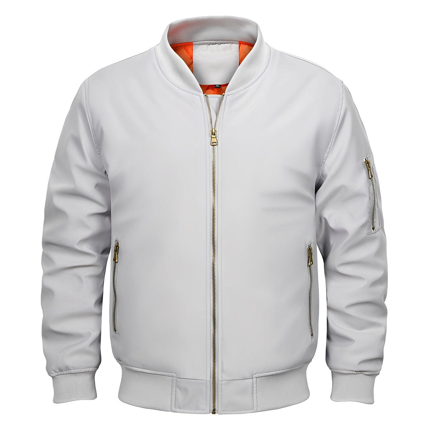 Maynerd - Chaqueta bomber con bolsillos con cremallera para hombres