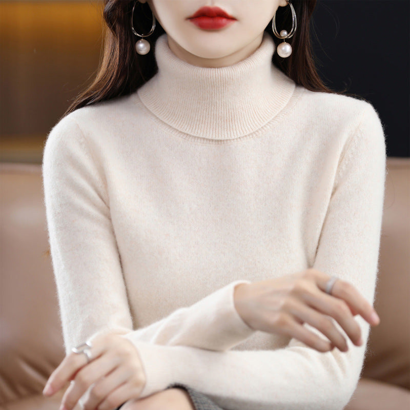Veronica - Jersey de cuello alto con cuello vuelto para mujer