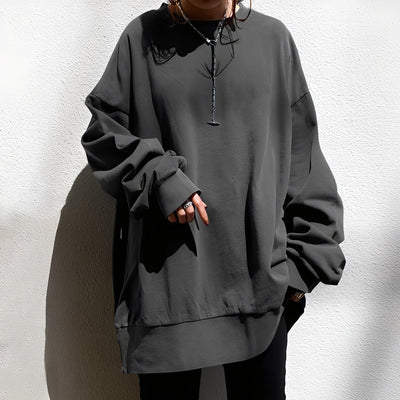 Andrina - Jersey oversized con cuello redondo para mujer