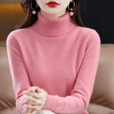 Veronica - Jersey de cuello alto con cuello vuelto para mujer
