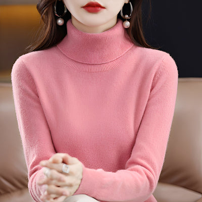 Jocelin - Suéter de Cuello Alto Ajustado para Mujeres