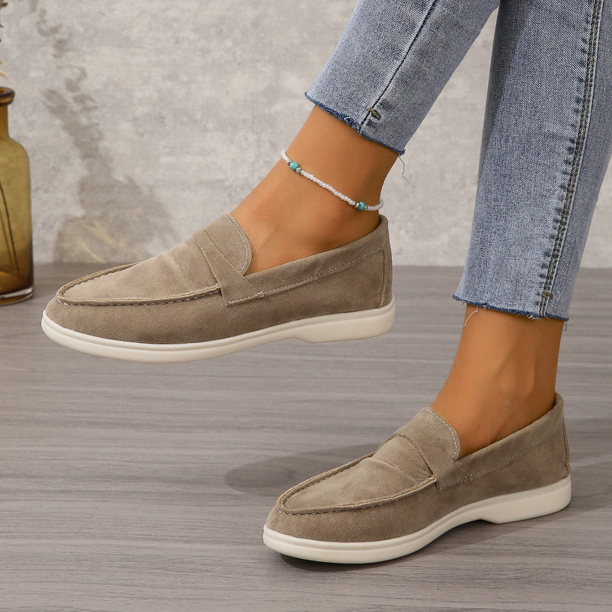 Yasmine - Clásicos Zapatos de Gamuza para Mujer