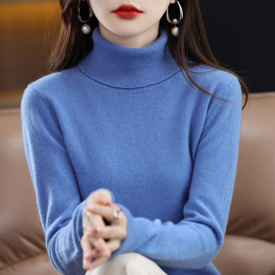 Veronica - Jersey de cuello alto con cuello vuelto para mujer