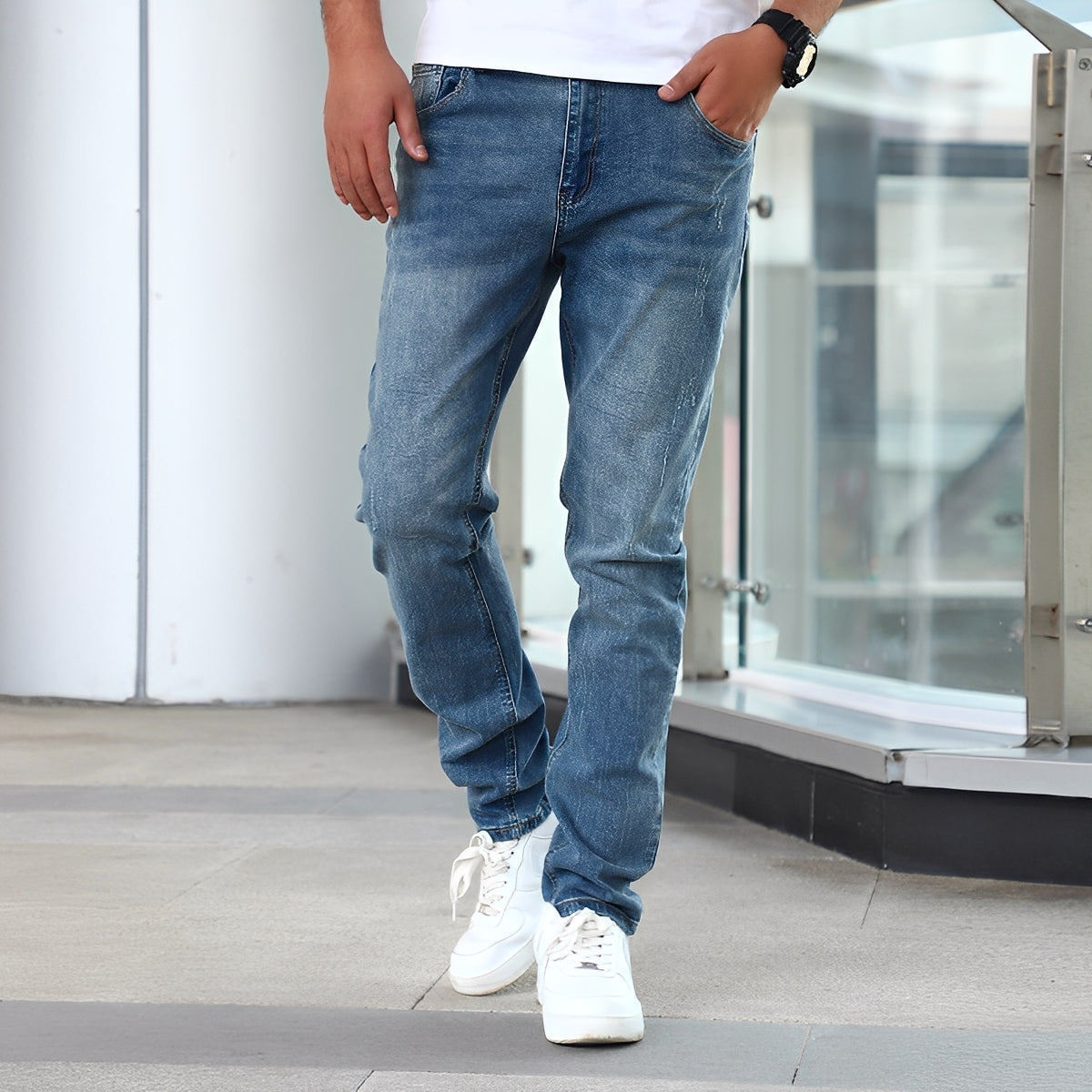Winfred - Estiloso Stretch-Skinny-Jeans para Hombres