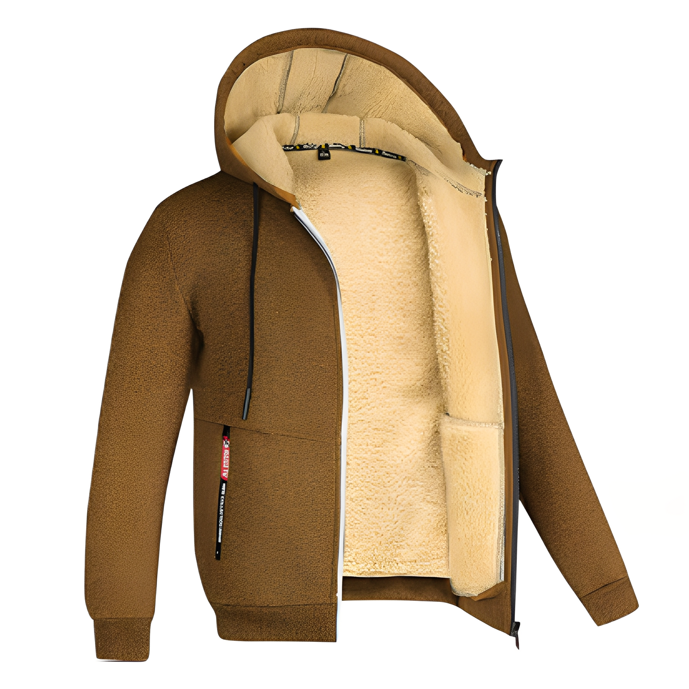 Davin - Chaqueta de forro polar con capucha para hombres