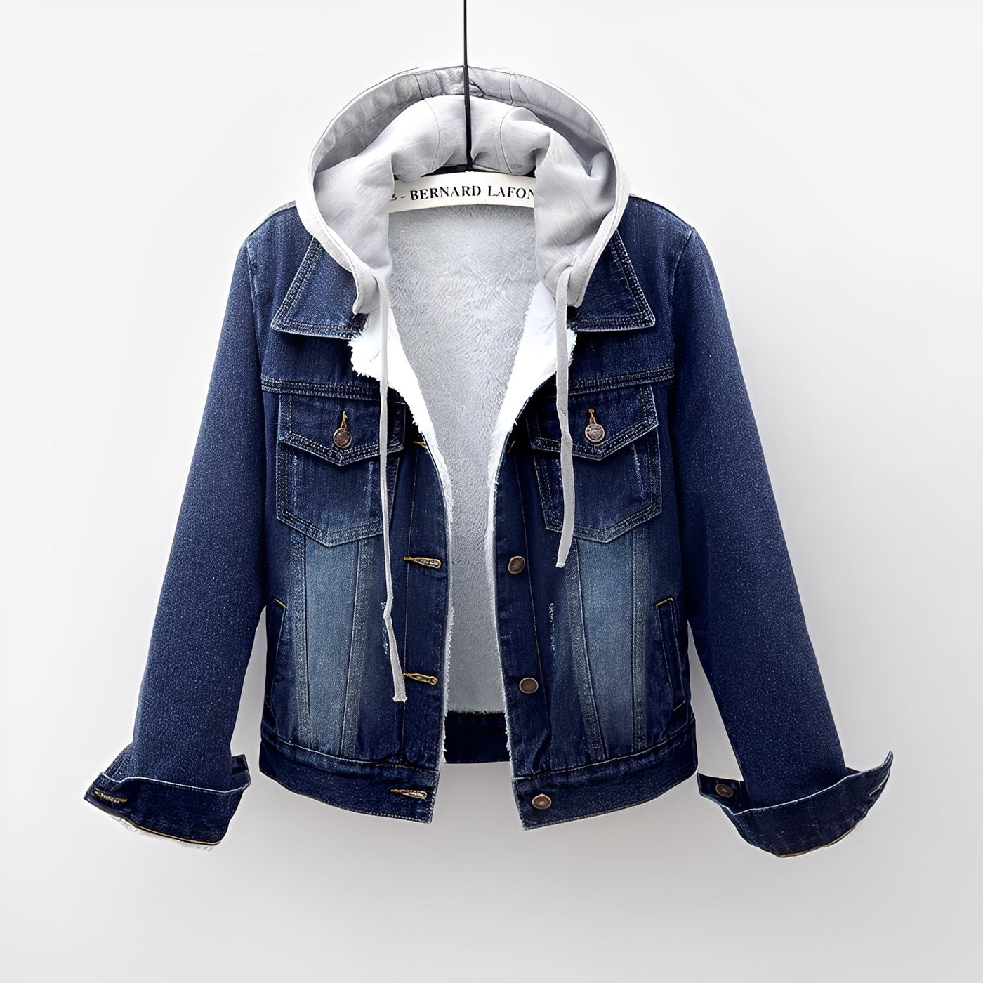 Malani - Elegante chaqueta vaquera con capucha desmontable para mujeres