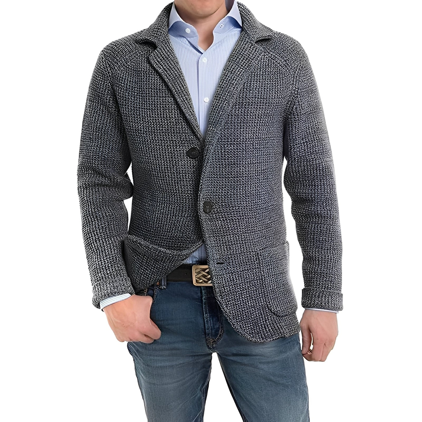 Richard - Elegante Chaqueta con Bolsillos de Solapa para Hombres