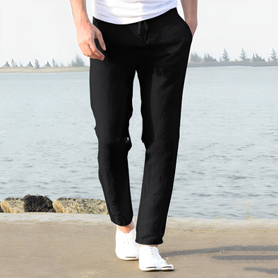 Domenic - Cómodo pantalón de lino para hombres