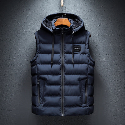Davin - Chaleco moderno de polar con capucha para hombres