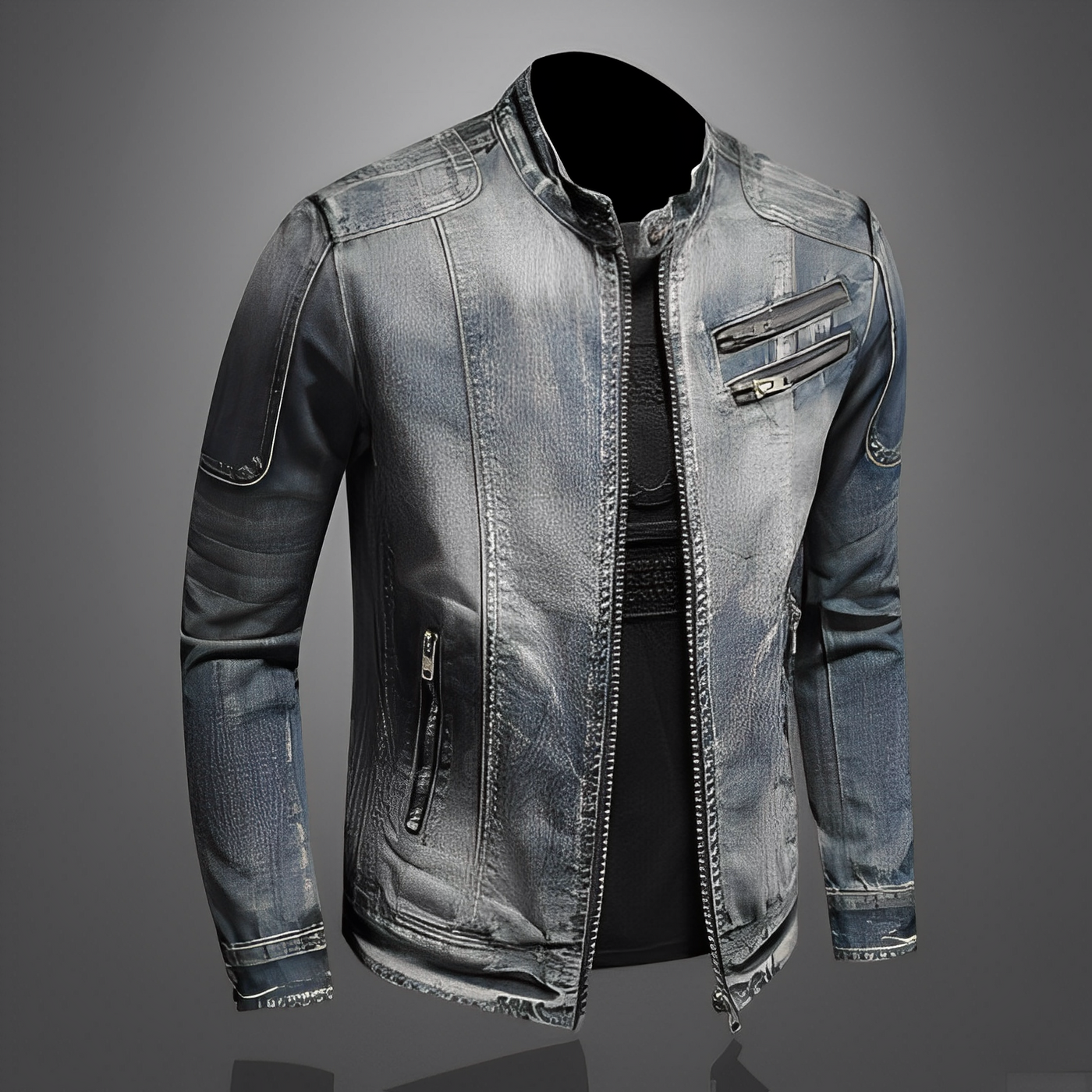 Lucas - Elegante chaqueta de jeans con bolsillos para hombres