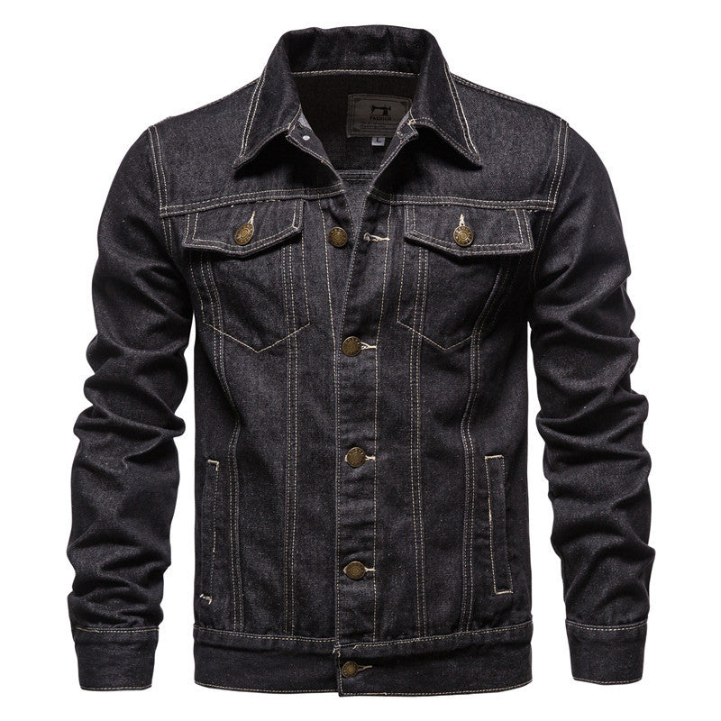 Winton - Clásica chaqueta trucker de denim para hombres