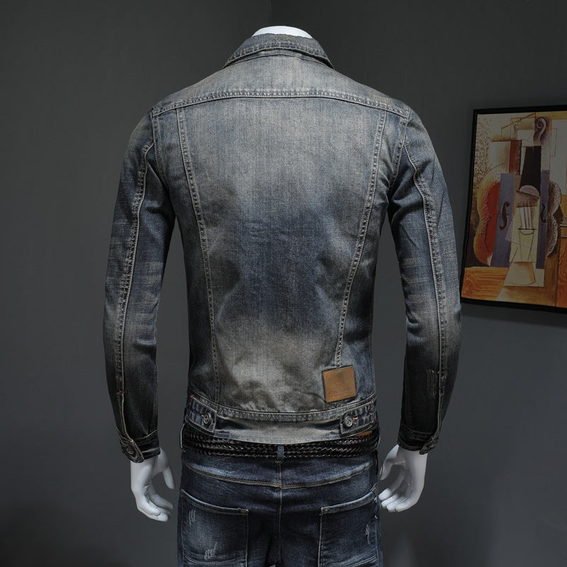 Lennon - Clásica chaqueta de jeans holgada para hombres