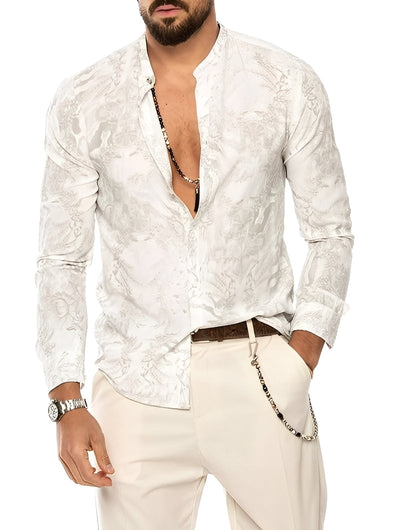 Donovan - Cómoda camisa de lino holgada para hombres
