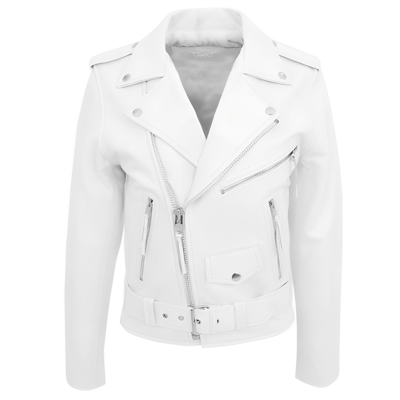 Brandon - Chaqueta de cuero elegante con varios bolsillos para hombres