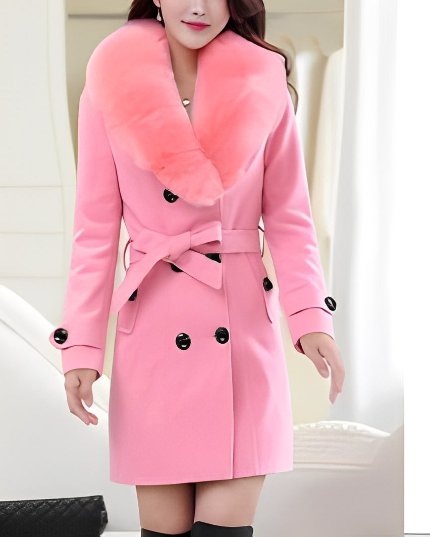 Mercia - Elegante Abrigo Cruzado para Mujeres