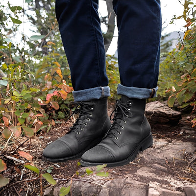 Garrick - Robustos Botas de Cuero Retro para Hombres