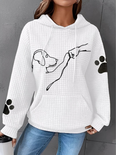 Berenice - Sudadera con capucha impresa y cálida para mujeres